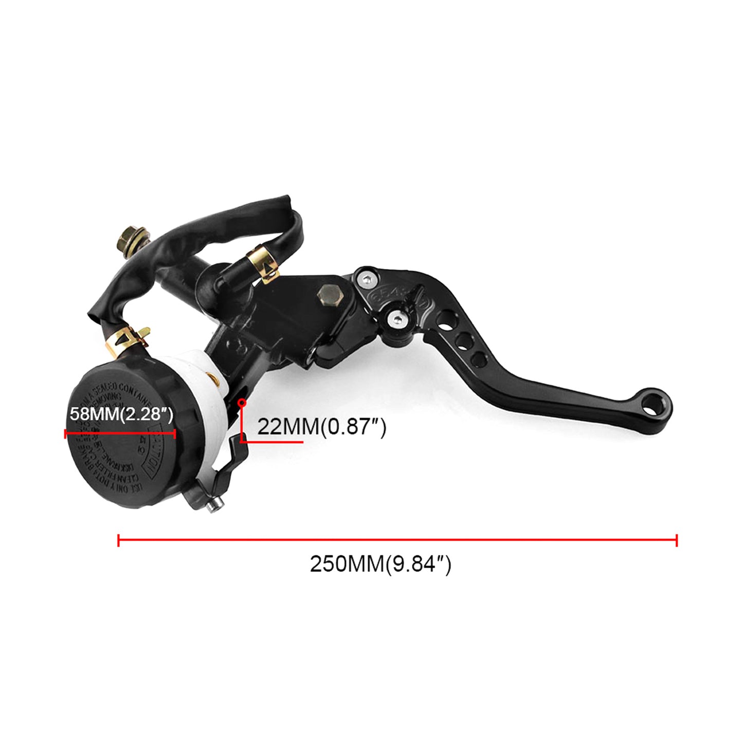 Universal 7/8'' 22mm Front Brake Clutch Master Cylinder Reservoir Leve Generic