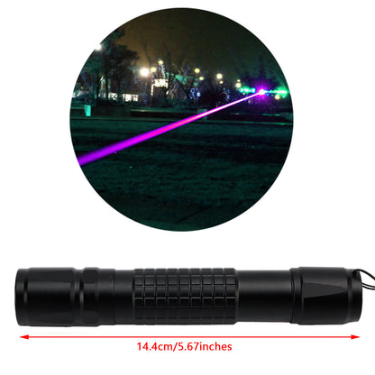 Tactical 405nm Green Purple 18650 Laser Pointer Pen Visible Beam Light Lazer