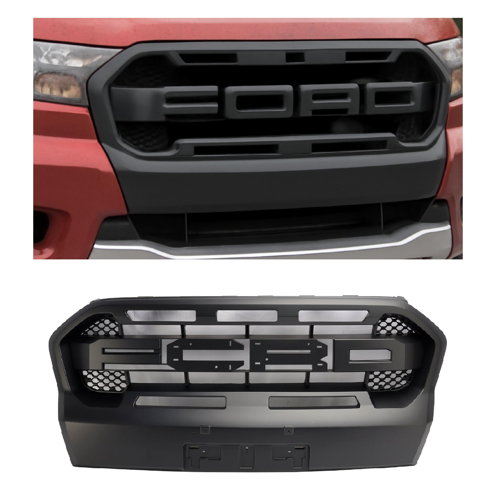 Matt Nero per 2019-2023 Ford Ranger T8 Ranger Raptor Style WILDTRAK Griglia del paraurti anteriore