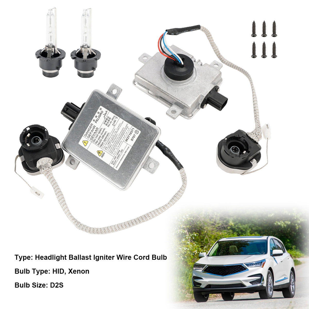 2012-2015 Acura ILX XENON fari HID Zavorra e accenditore e D2 33119TA0003 Lampadina 2 pezzi