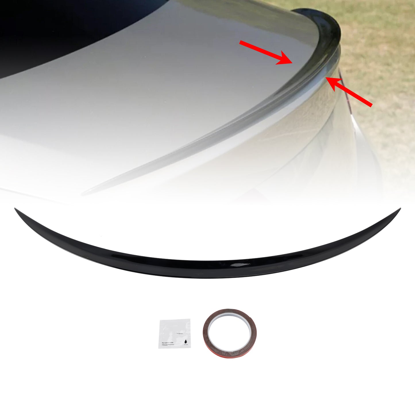 Spoiler posteriore nero lucido E63 Style Mercedes-Benz Classe E C238 W213 Coupé 2016+