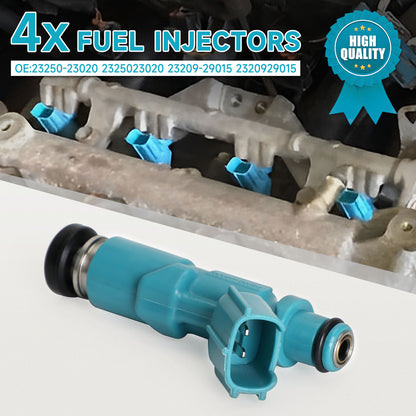 4PCS Iniettori di Carburante 23250-23020 Fit Toyota Yaris Vitz 1.0L 1.3L 1999-2005 Generico