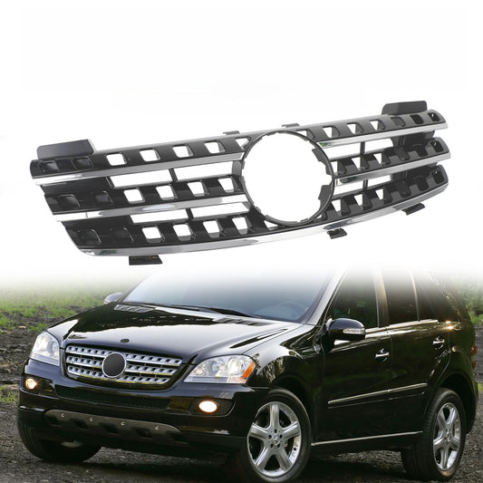 Front Bumper Grille Grill Per Mercedes ML-Class W164 2005-2008 Chrome/Black