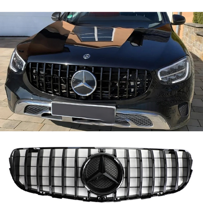 Griglia Paraurti Anteriore Griglia Nero Lucido Per Mercedes Benz GLC350 2015-2019