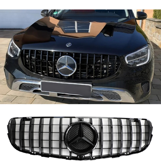 Griglia Paraurti Anteriore Griglia Nero Lucido Per Mercedes Benz GLC350 2015-2019