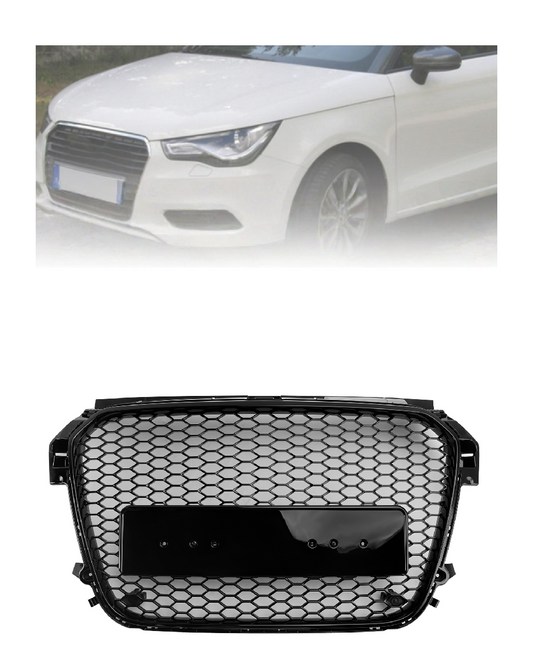 Per Audi A1 S1 pre-facelift 2010-2014 Griglia paraurti anteriore nero lucido