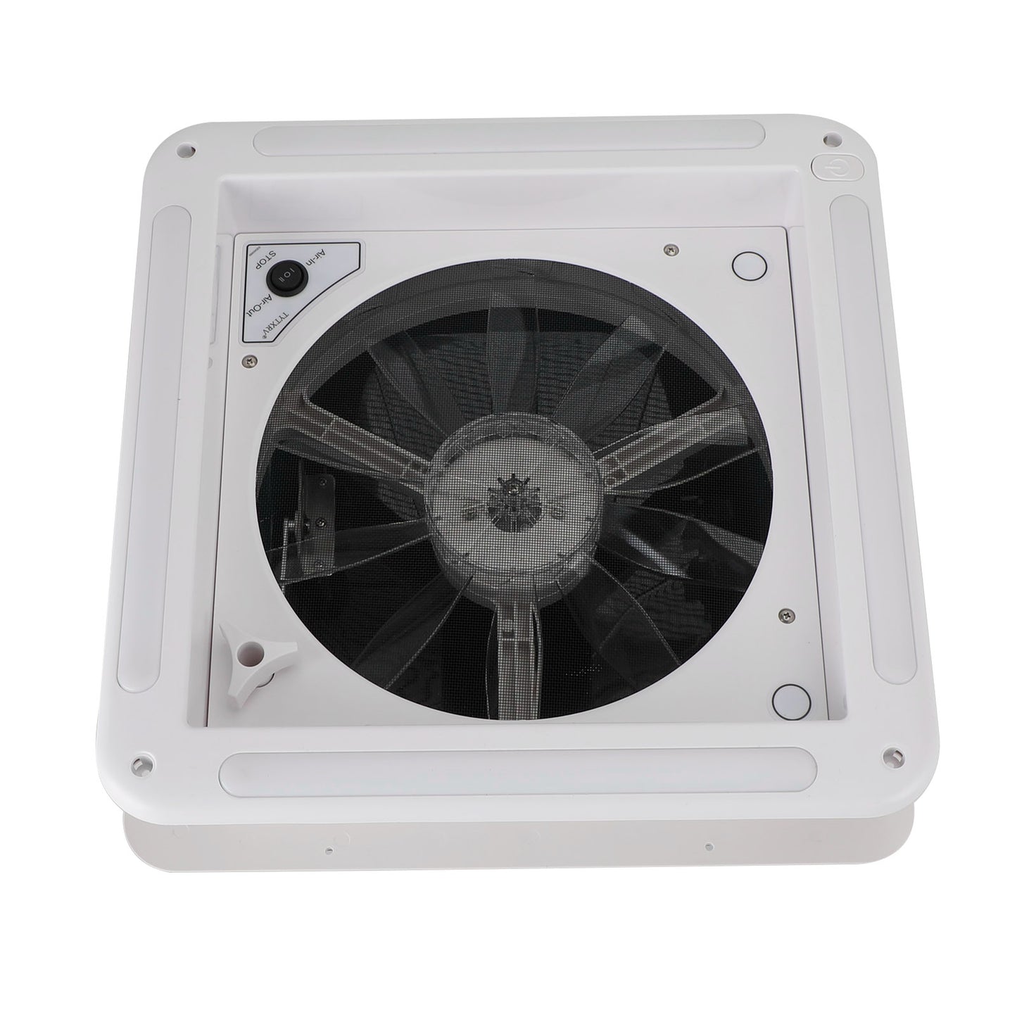 12V 6W Manuale sfiato tetto roulotte da 14 "RV Ventola per camper luce a LED