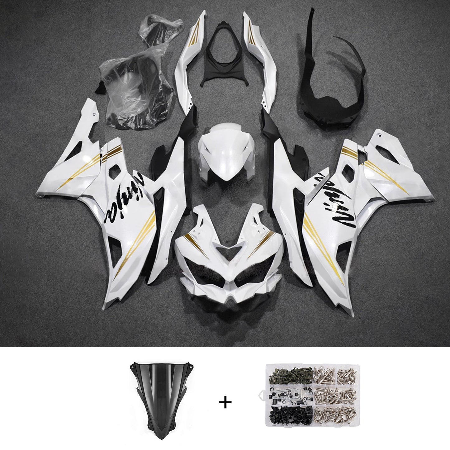 Kit carenatura iniezione adatto per Kawasaki Ninja ZX-25R ZX-4R ZX-4RR 2019-2026