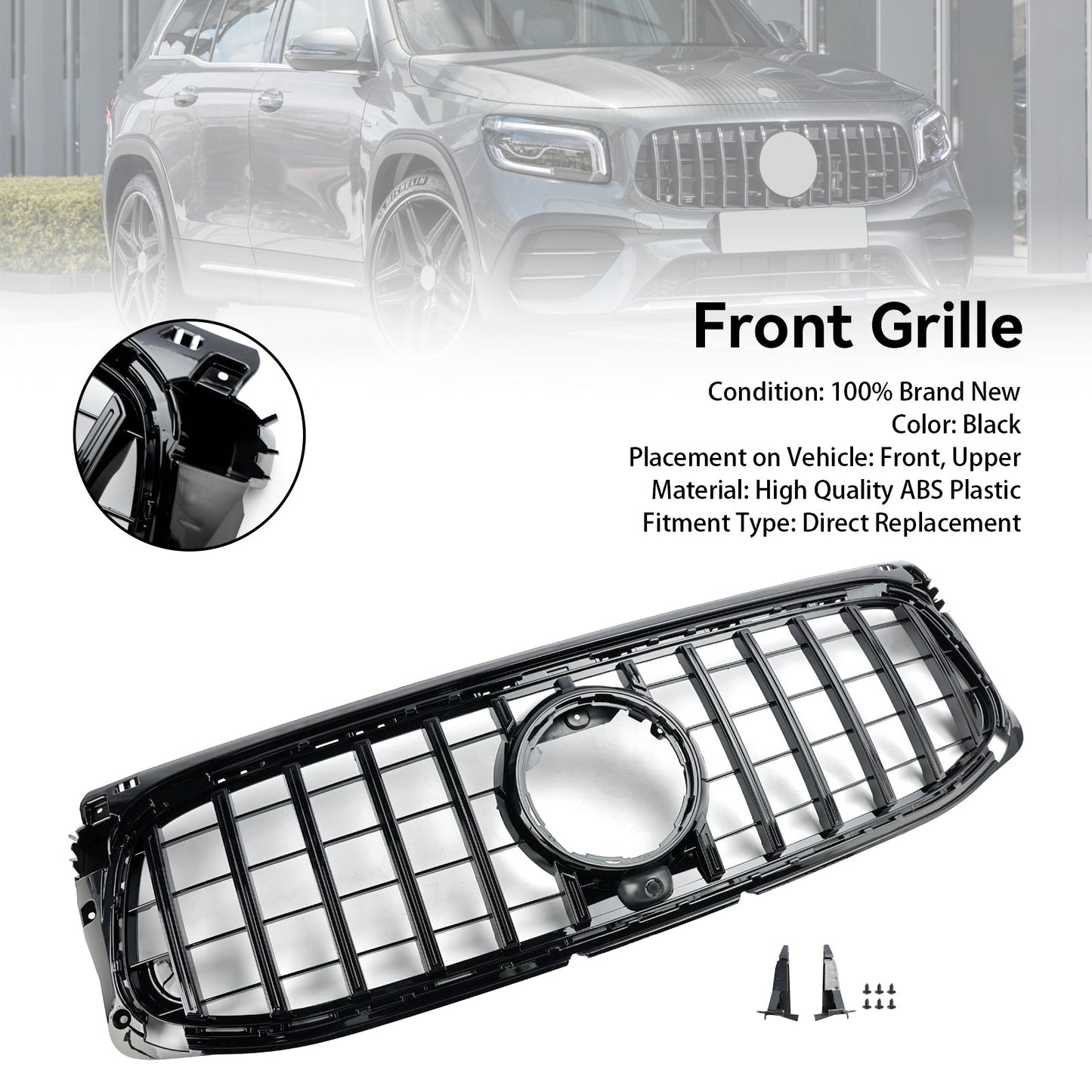 Griglia paraurti anteriore nero lucido Mercedes Benz GLB X247 AMG-Line 2020-2023