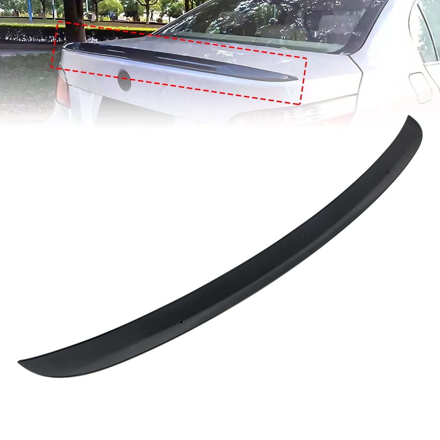 Spoiler posteriore nero lucido per BMW Serie 5 E60 M5 M5 Style 2003-2010