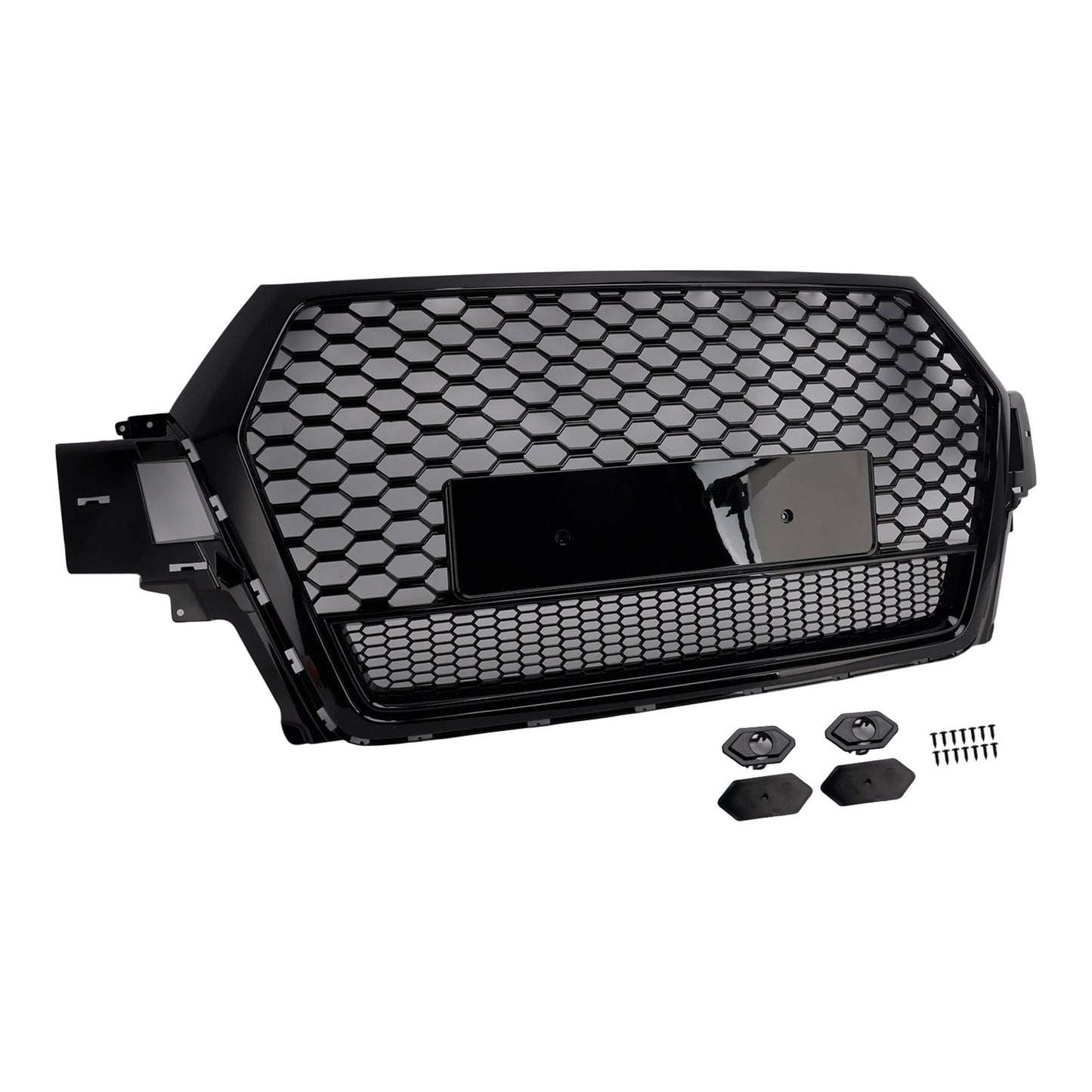 Griglia di ventilazione del radiatore per paraurti anteriore Audi Q7 SQ7 2016-2019, colore nero lucido, 4M0853651F