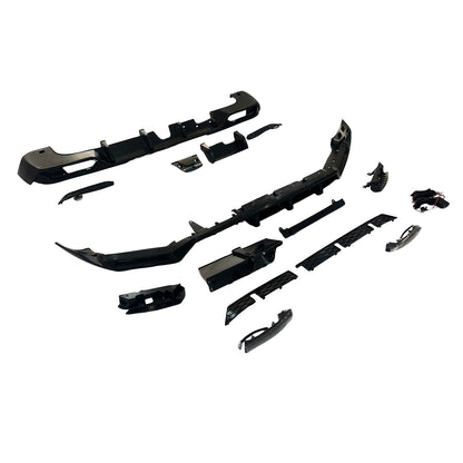 Diffusore anteriore e posteriore per paraurti in PP per Mercedes Benz Classe G W465, compatibile dal 2025 in poi.