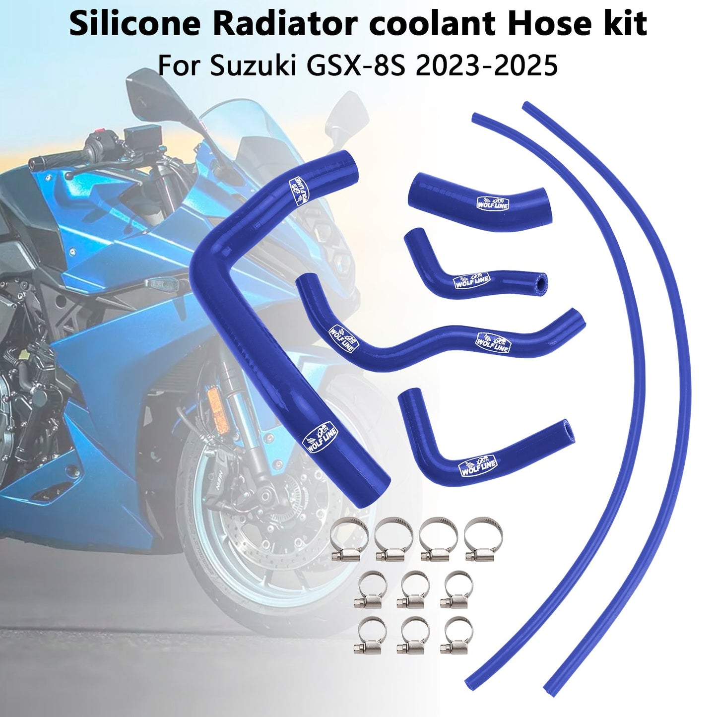 Tubo flessibile del liquido di raffreddamento del radiatore in silicone Suzuki GSX-8S 2023-2025