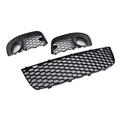 Griglia paraurti anteriore inferiore + copertura fendinebbia per VW Golf MK5 GTI 2006-2009, 3 pezzi.