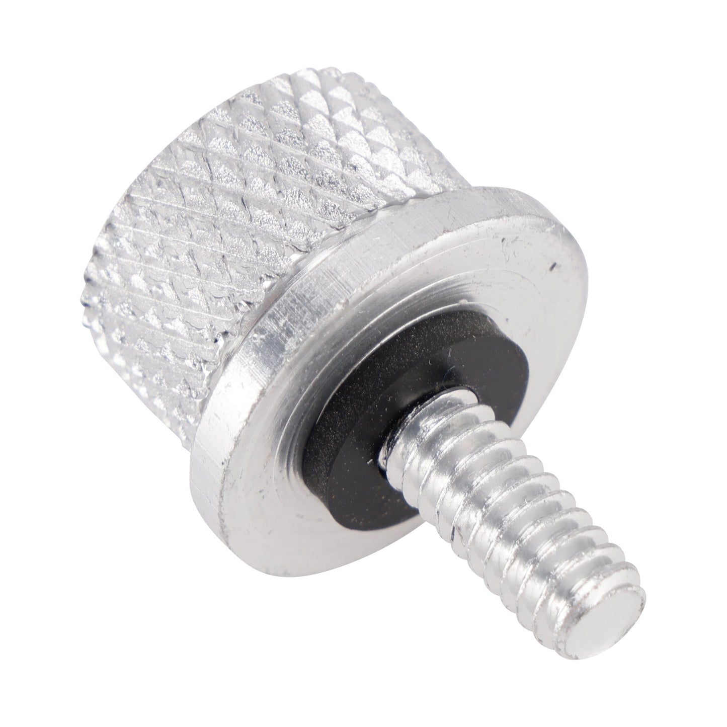 Kit di rilascio piastra bullone sella argento da 1/4""-20 per Touring Softail Dyna 96-23
