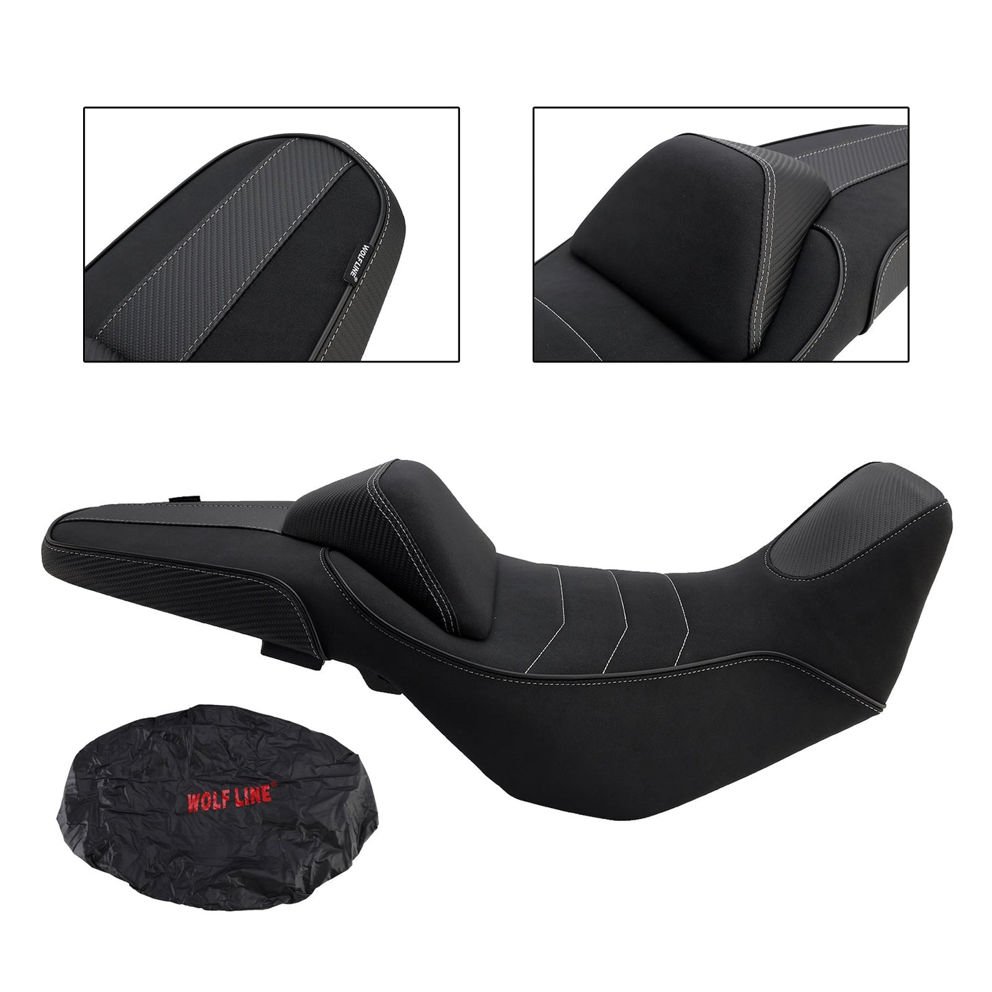 Sella passeggero completa per Honda Nx400 Nx500 2024-2025 con cuscino +15 mm