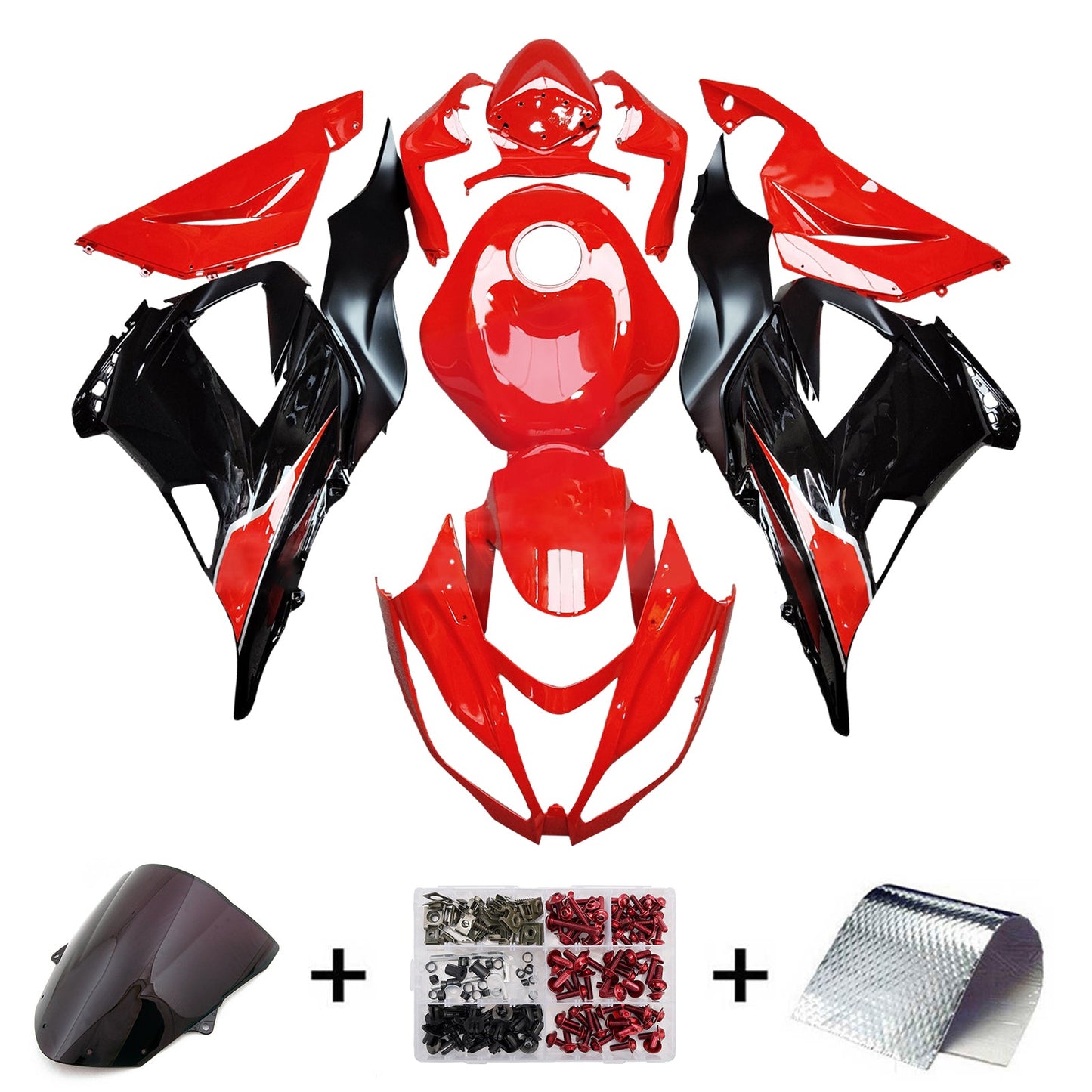 Kit carenatura iniezione in plastica ABS adatto per Kawasaki ZX6R 636 2013-2018