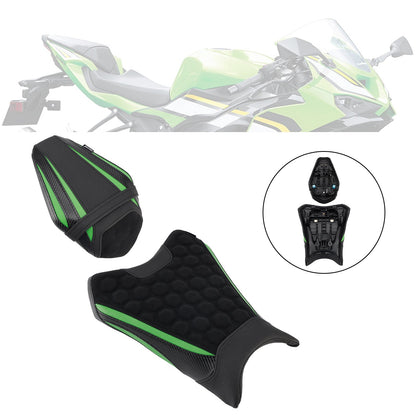 Kit sella conducente e passeggero ZX-6R per Kawasaki 2019-2025, cuscino posteriore verde