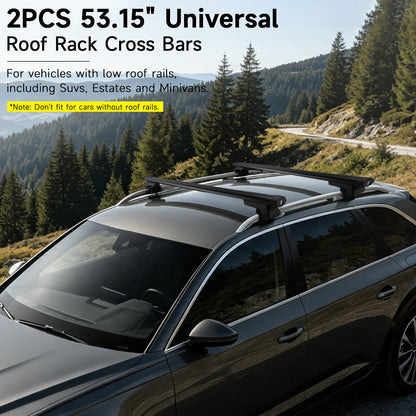 Barre trasversali portapacchi universali in alluminio da 135 cm per auto, con chiusura a chiave.