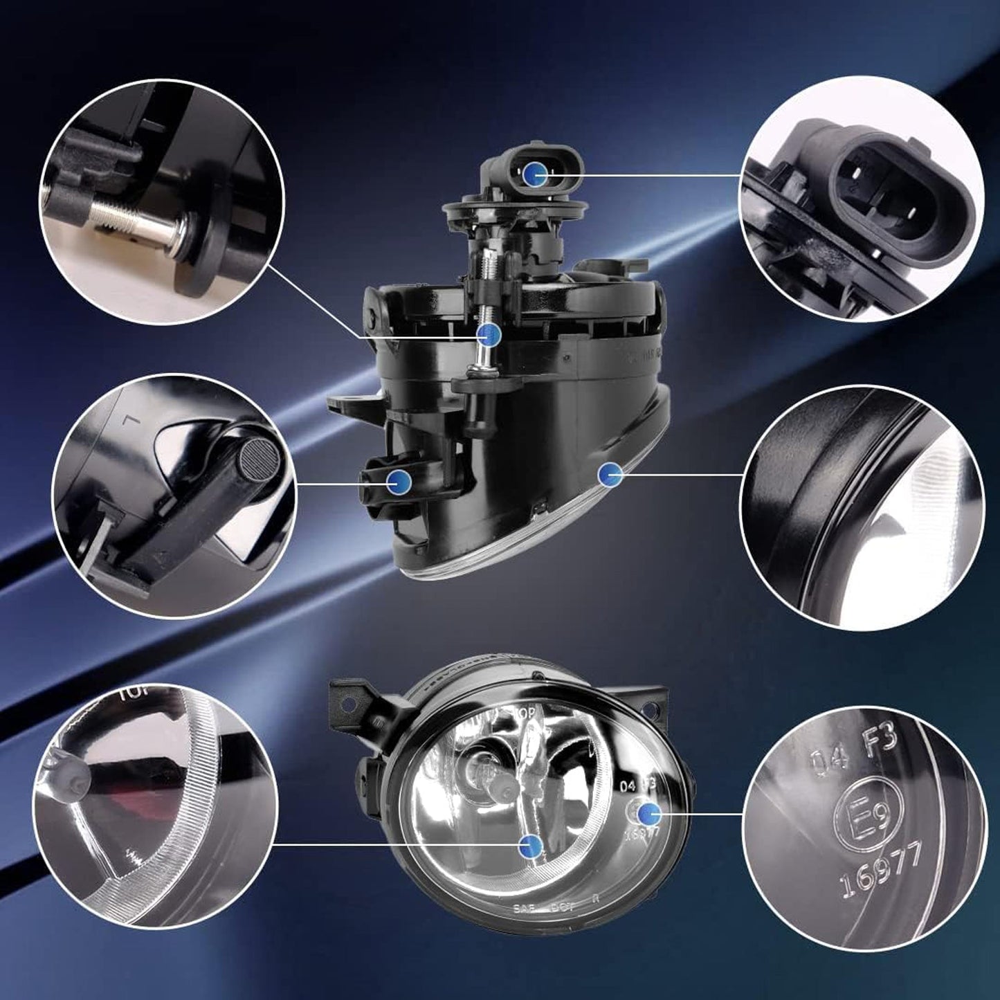 Coppia di fari fendinebbia anteriori per Volkswagen GOLF MK5 GTI versione 2004-2009