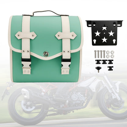 Borsa laterale porta attrezzi, kit di valigie a sgancio rapido, colore verde, per cruiser, adventure cafe.