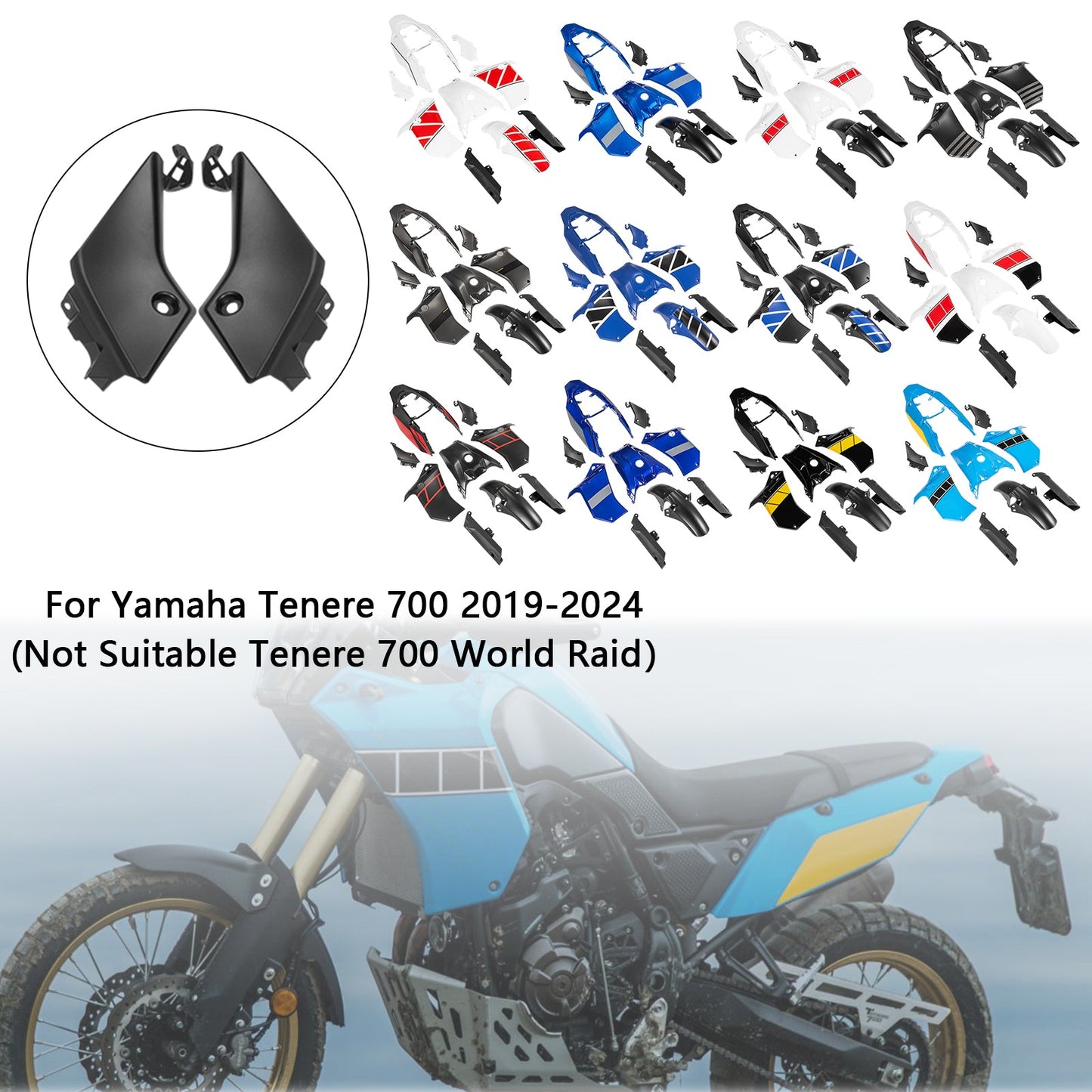 Kit carenatura carrozzeria ABS iniezione Yamaha Tenere 700 2019-2024