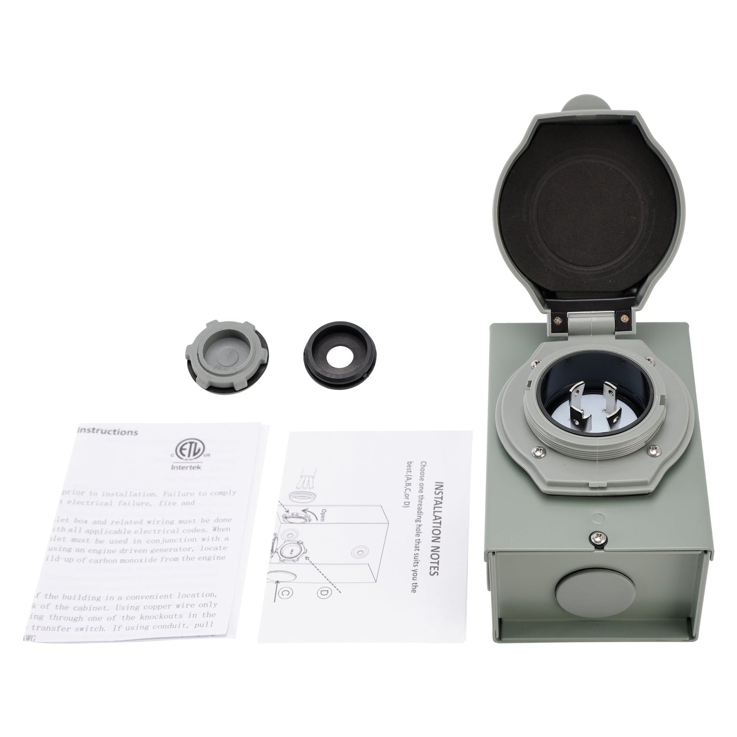 Scatola di ingresso per generatore RV da 30 Ampere NEMA SS2-50P Scatola di ingresso alimentazione 125/250 V