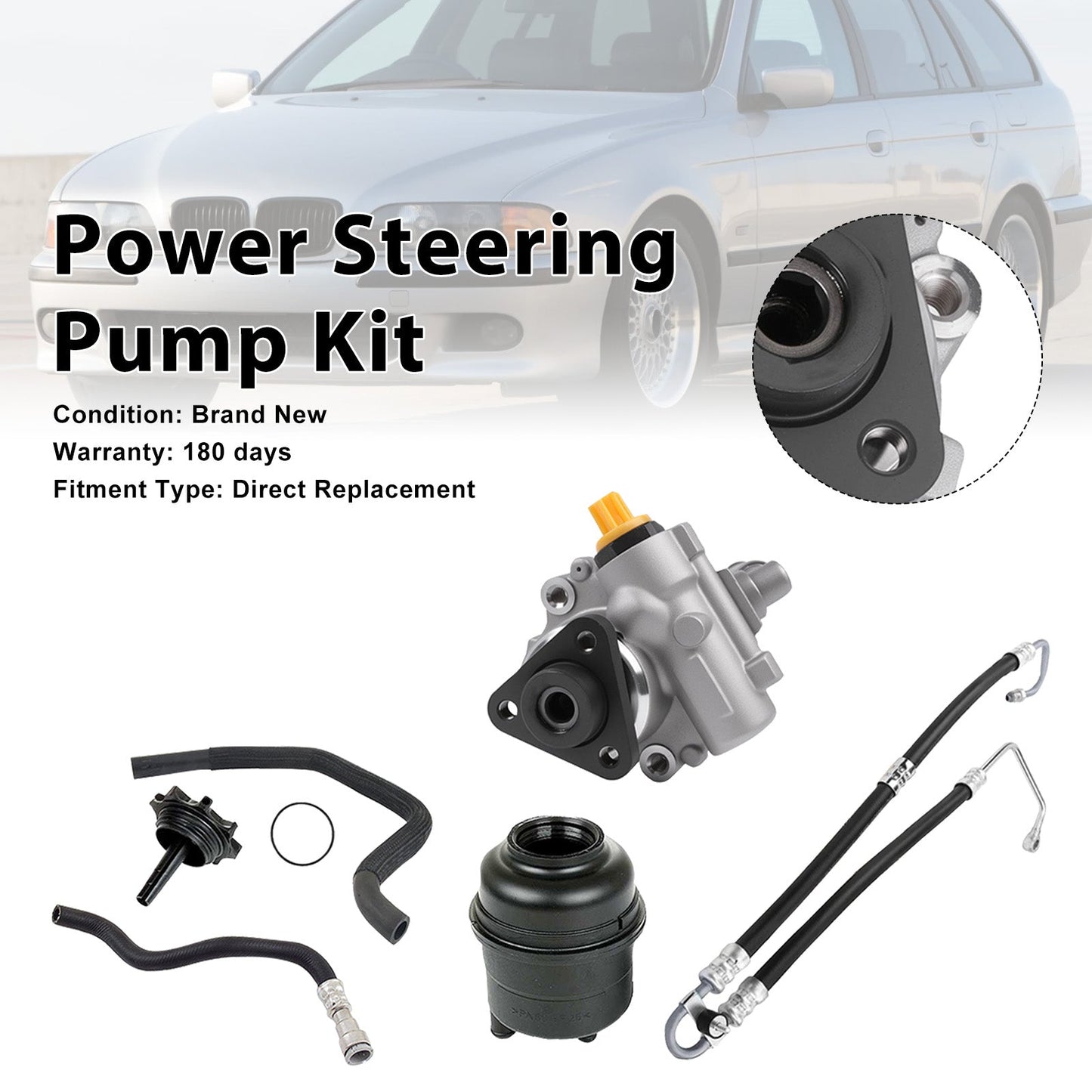 Pompa del servosterzo per BMW Serie 5 E39 528i (1996-2004) Codice ricambio: 32411093124