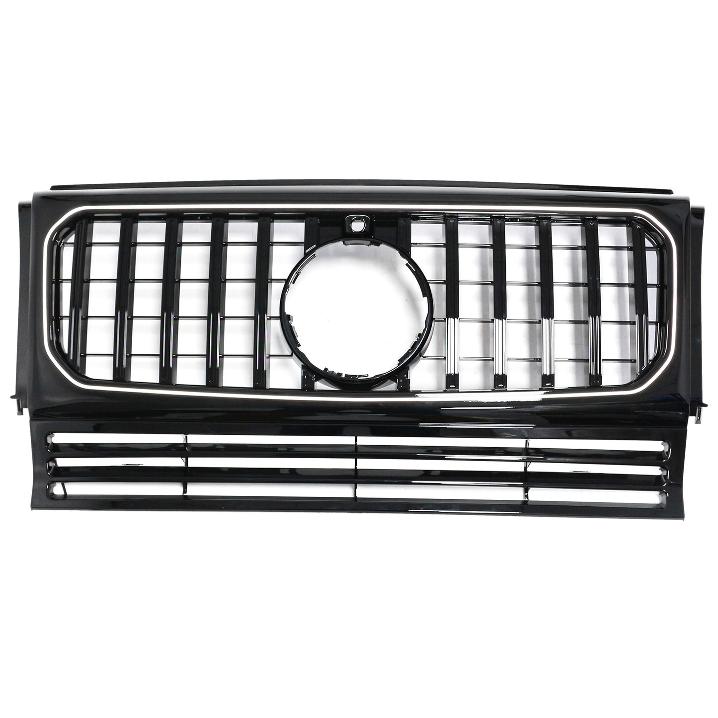 Per Mercedes Benz W463 1990-2018 con griglia per paraurti anteriore nera lucida a LED