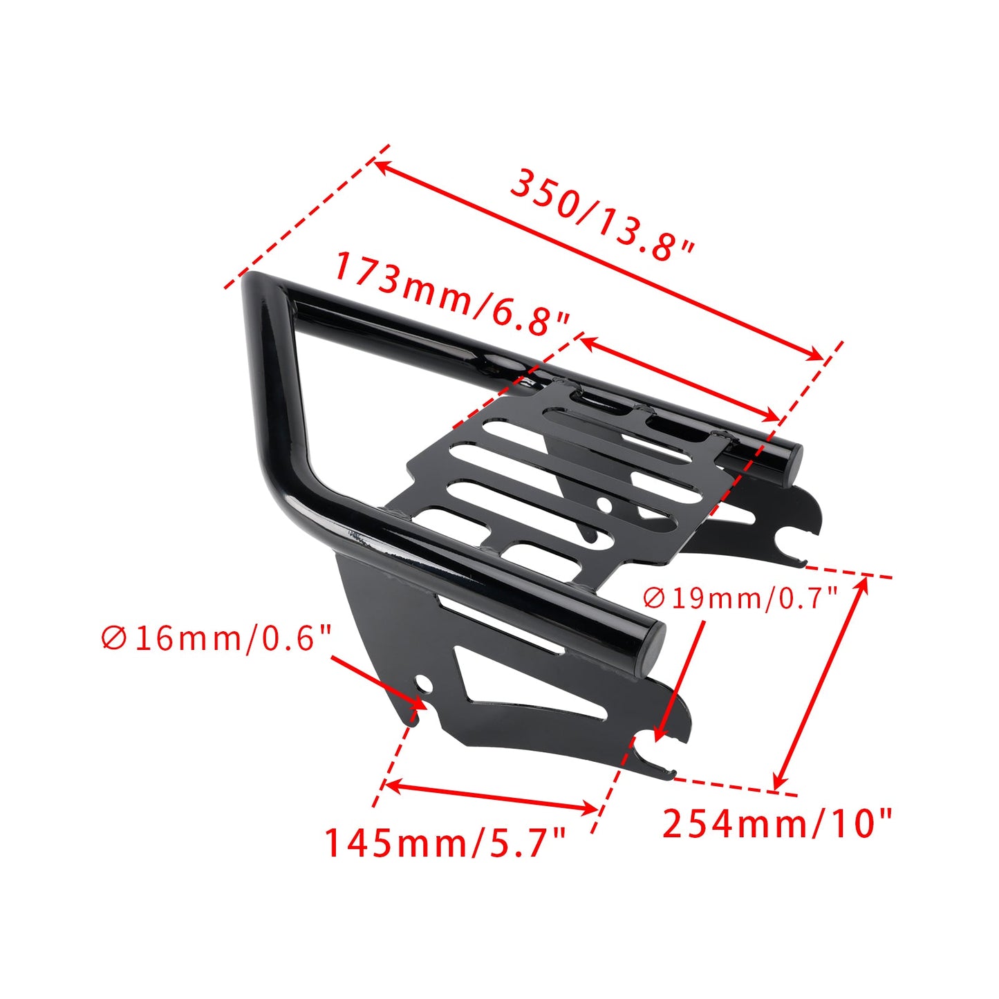 Portapacchi rimovibile nero per Road King Custom FLHRS/I 2009-2012