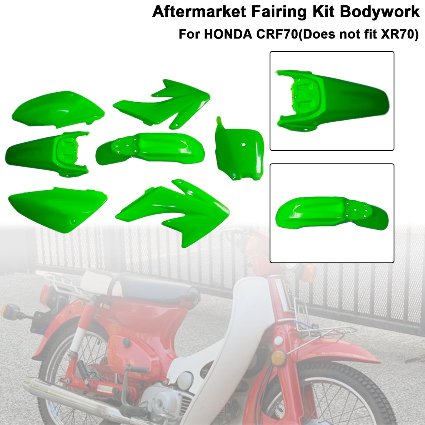 Kit di plastica per carrozzeria e parafango per HONDA CRF70 DIRT BIKE