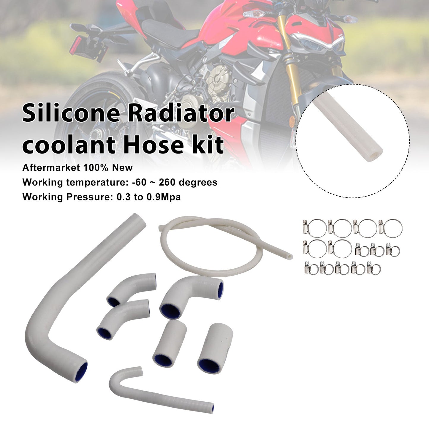 Tubo flessibile del liquido di raffreddamento del radiatore in silicone Ducati Streetfighter V4 V4S 2020-2025