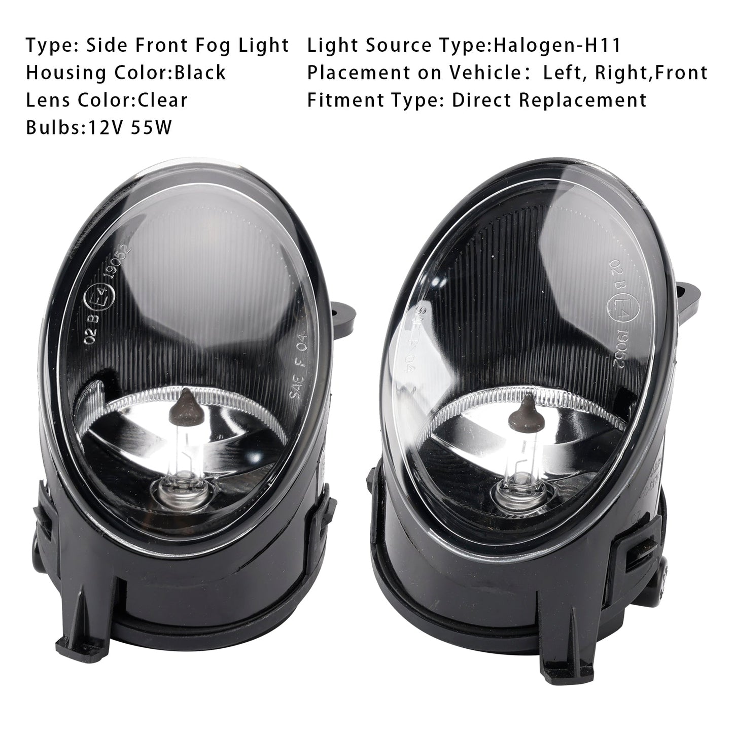 Coppia di fendinebbia anteriori per paraurti Audi A6 C6 2005 2006 2007 2008