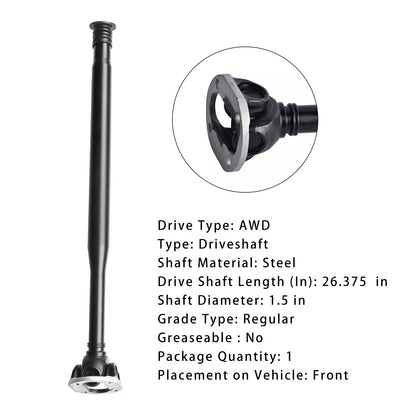 Mercedes-Benz C450 AMG V6 3.0L 2016, albero di trasmissione anteriore, gruppo albero di trasmissione 2044107001