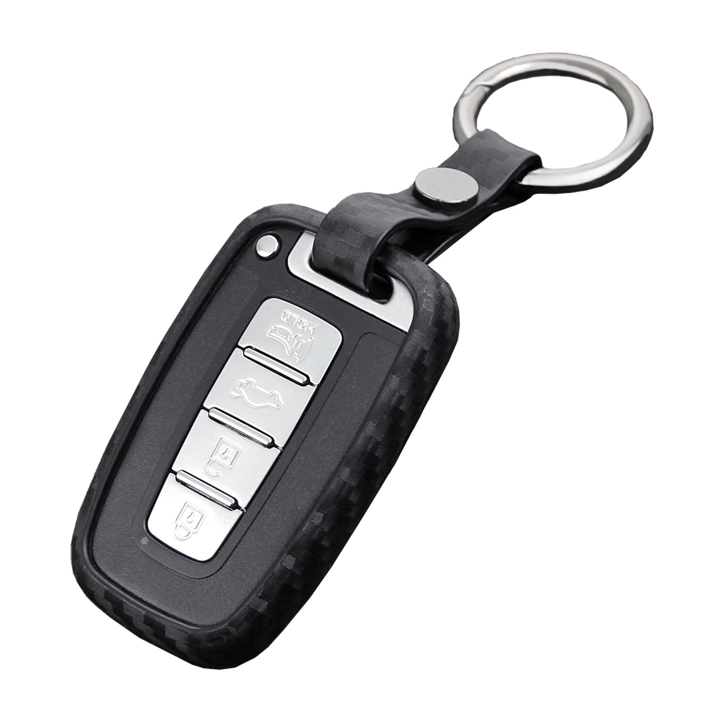 Custodia in pelle e silicone per chiave auto con fibbia per Hyundai e Smart (vecchie e vecchie)
