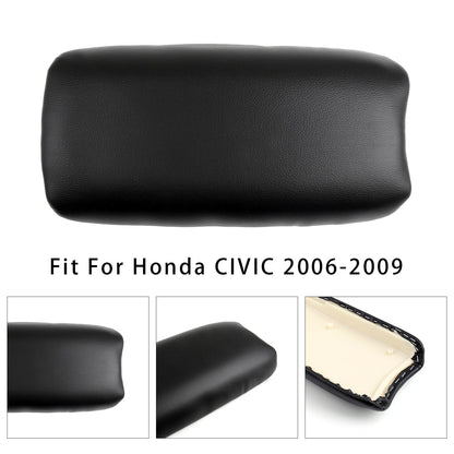 Coperchio della console centrale del bracciolo in pelle nera per Honda CIVIC 2006-2009
