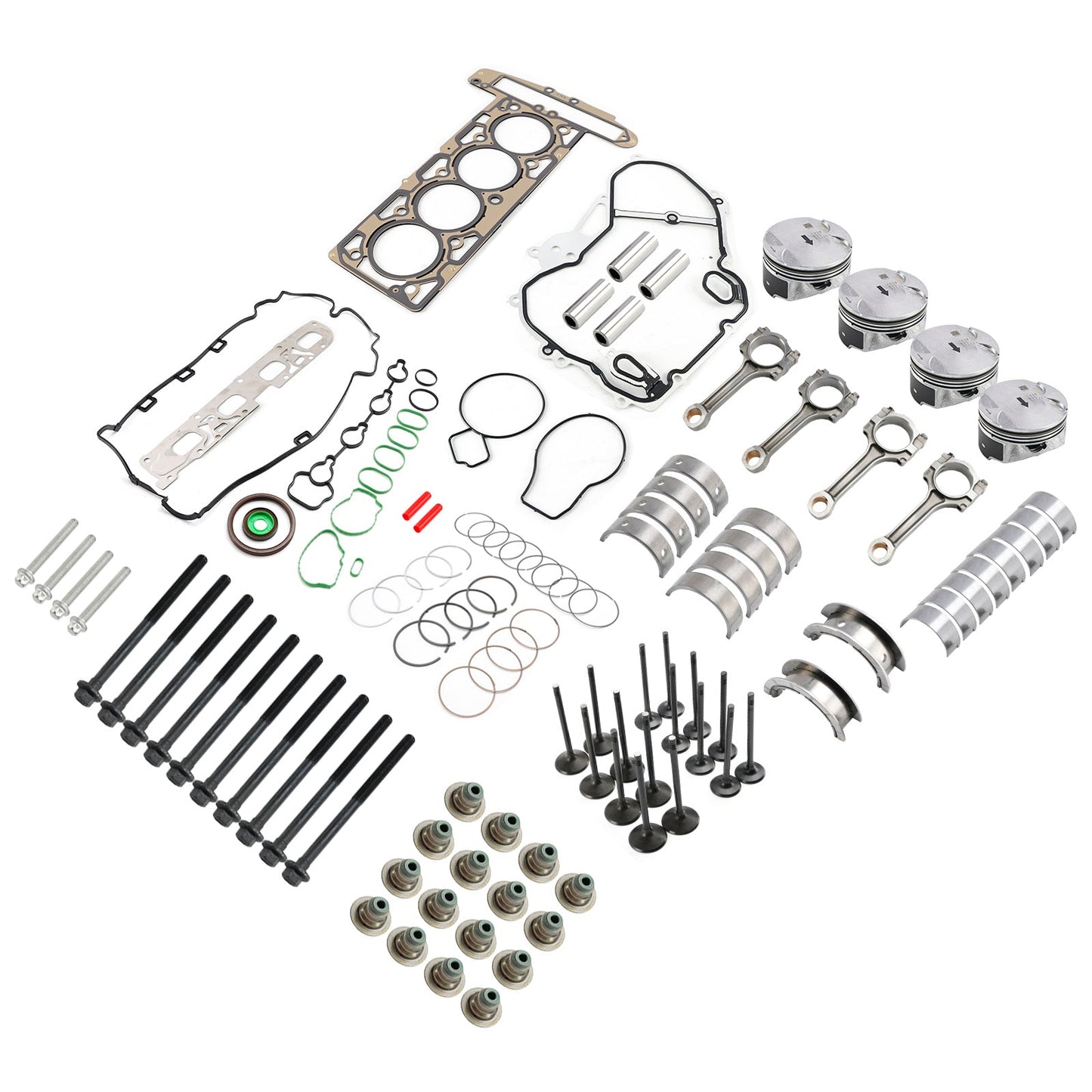 Buick Chevrolet GMC 2.4L Ricostruzione motore Revisione Pistoni Valvole Kit guarnizioni HS54874 HS26517PT