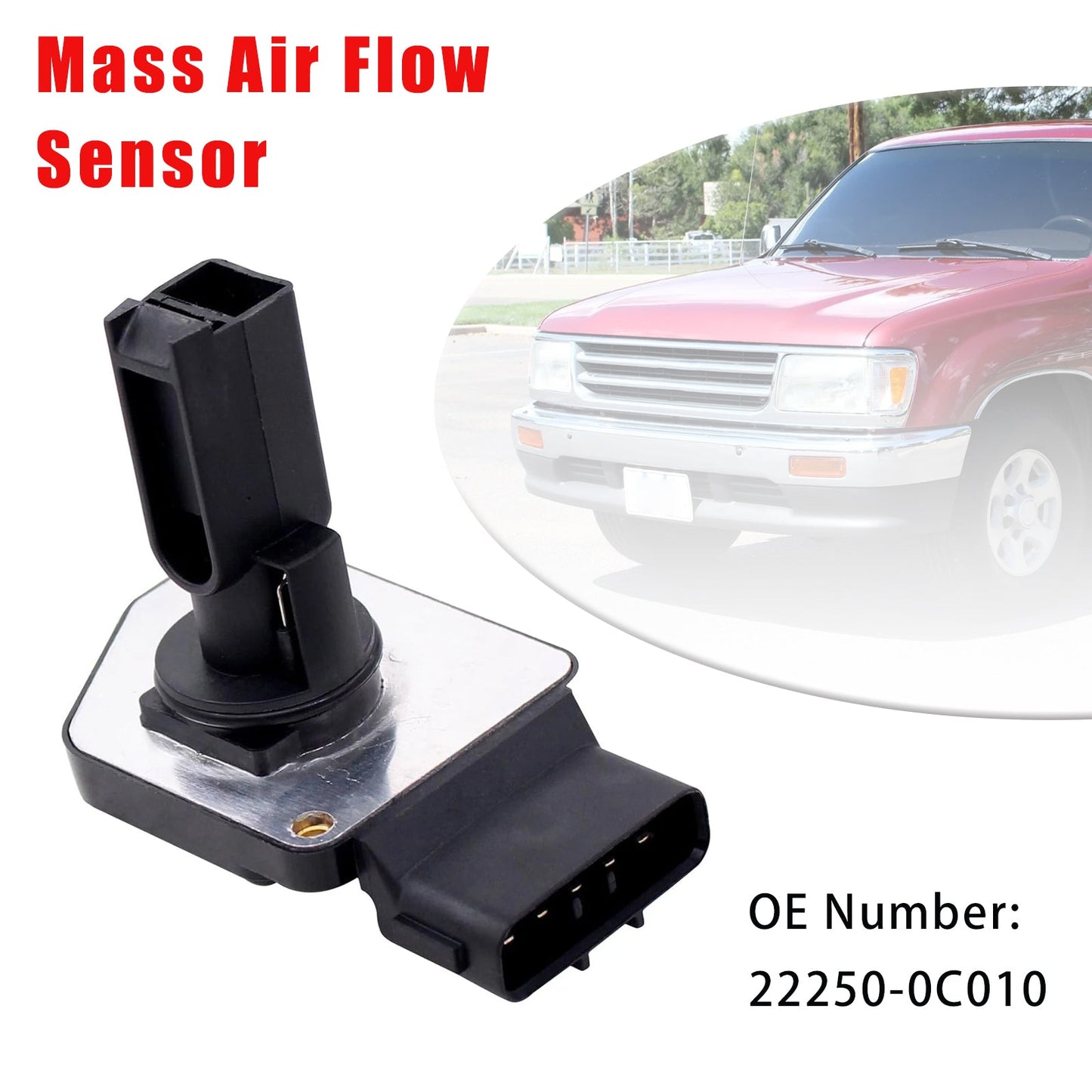 Sensore di flusso d'aria di massa 22250-0C010 per Toyota Tacoma T100 4Runner 2.4 2.7L 1997-2004