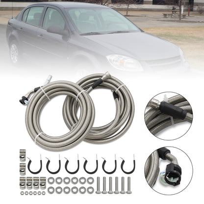 Kit tubo carburante intrecciato in acciaio inossidabile per Chevy Cobalt 2006-2008, 2,4 L l4 GAS, Quick Fix QFF0015SS
