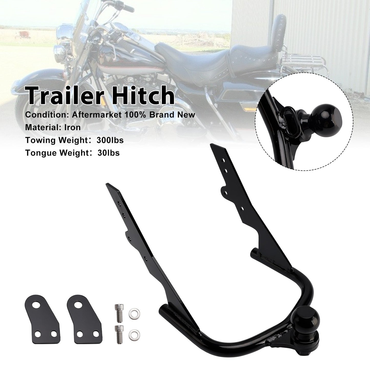 Attacco a sfera per rimorchio Harley Davidson FLHTCU Electra Glide Ultra Classic 2007-2008