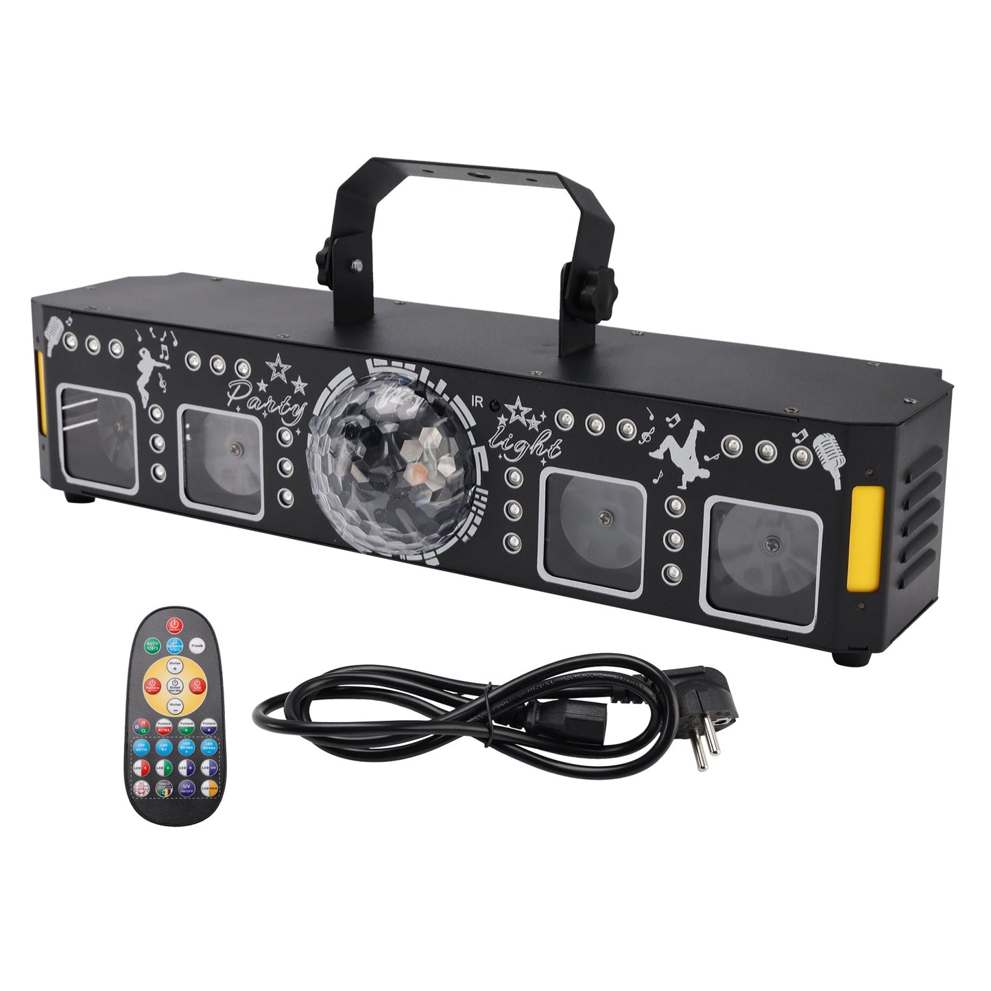 Luce di proiezione stroboscopica UV con sfera magica laser 5 in 1 da 96 immagini con telecomando