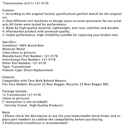 Trasmissione (4.5/1) 121-9178