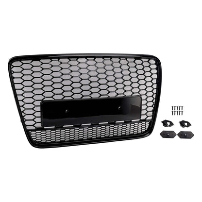 Griglia di ventilazione del radiatore per paraurti anteriore, colore nero lucido, compatibile con Audi Q7 2005-2015.