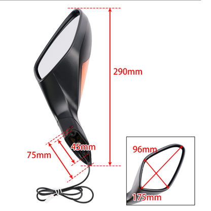 Specchietti retrovisori con indicatore di direzione per MV Agusta F3 675 2012-2018