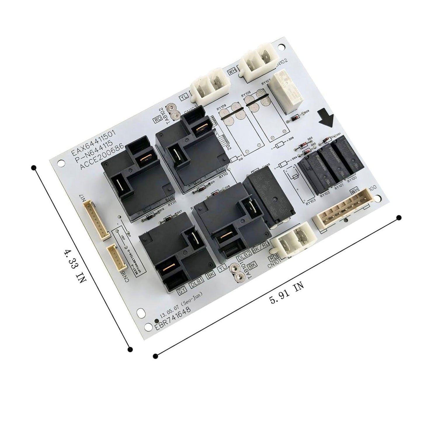 Scheda di controllo relè EBR 74164805 per fornelli/stufe/forni LG