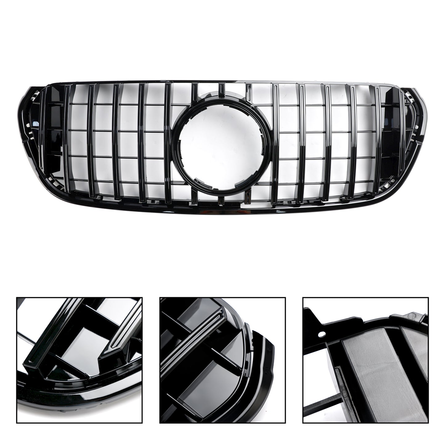Per Mercedes Benz Classe X X470 2017-2019 Griglia paraurti anteriore nera