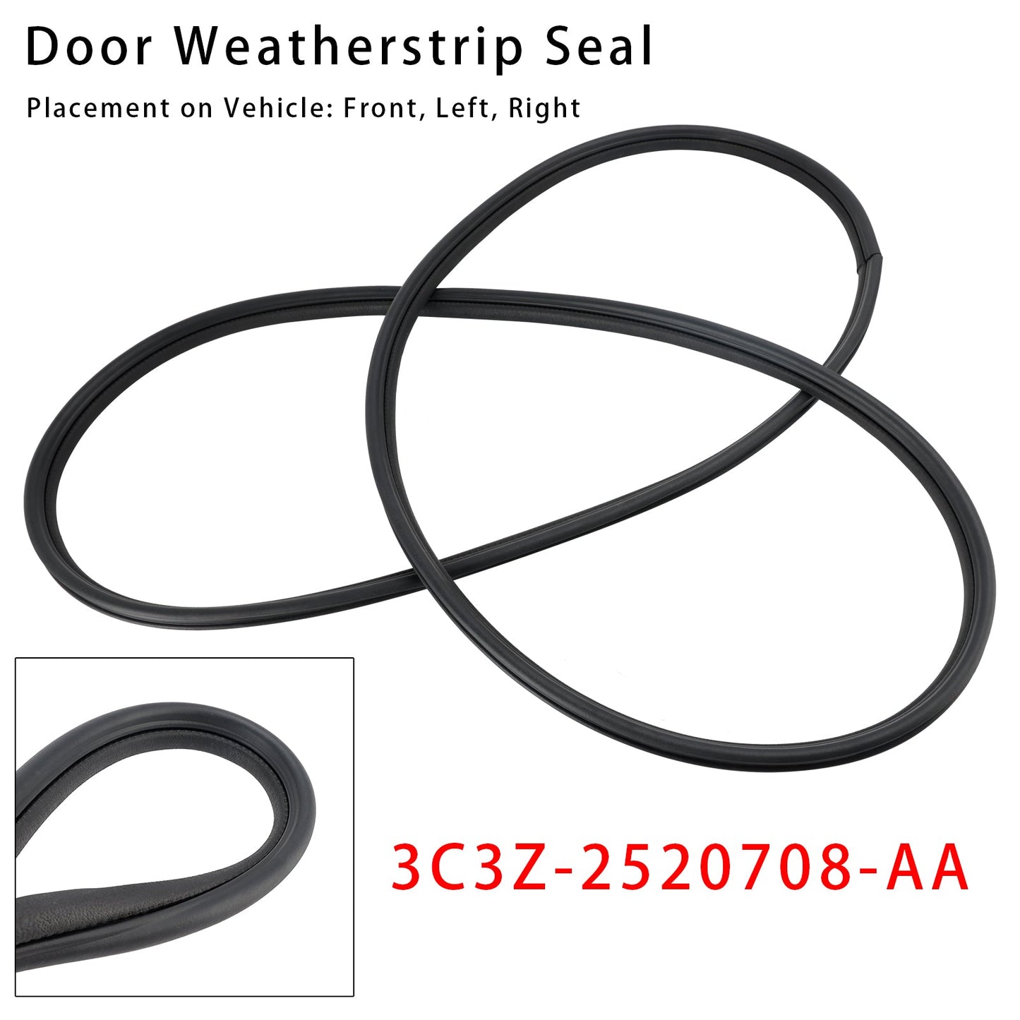 Guarnizione porta anteriore sinistra/destra 3C3Z-2520708-AA per Ford F-250 F-350 99-2016