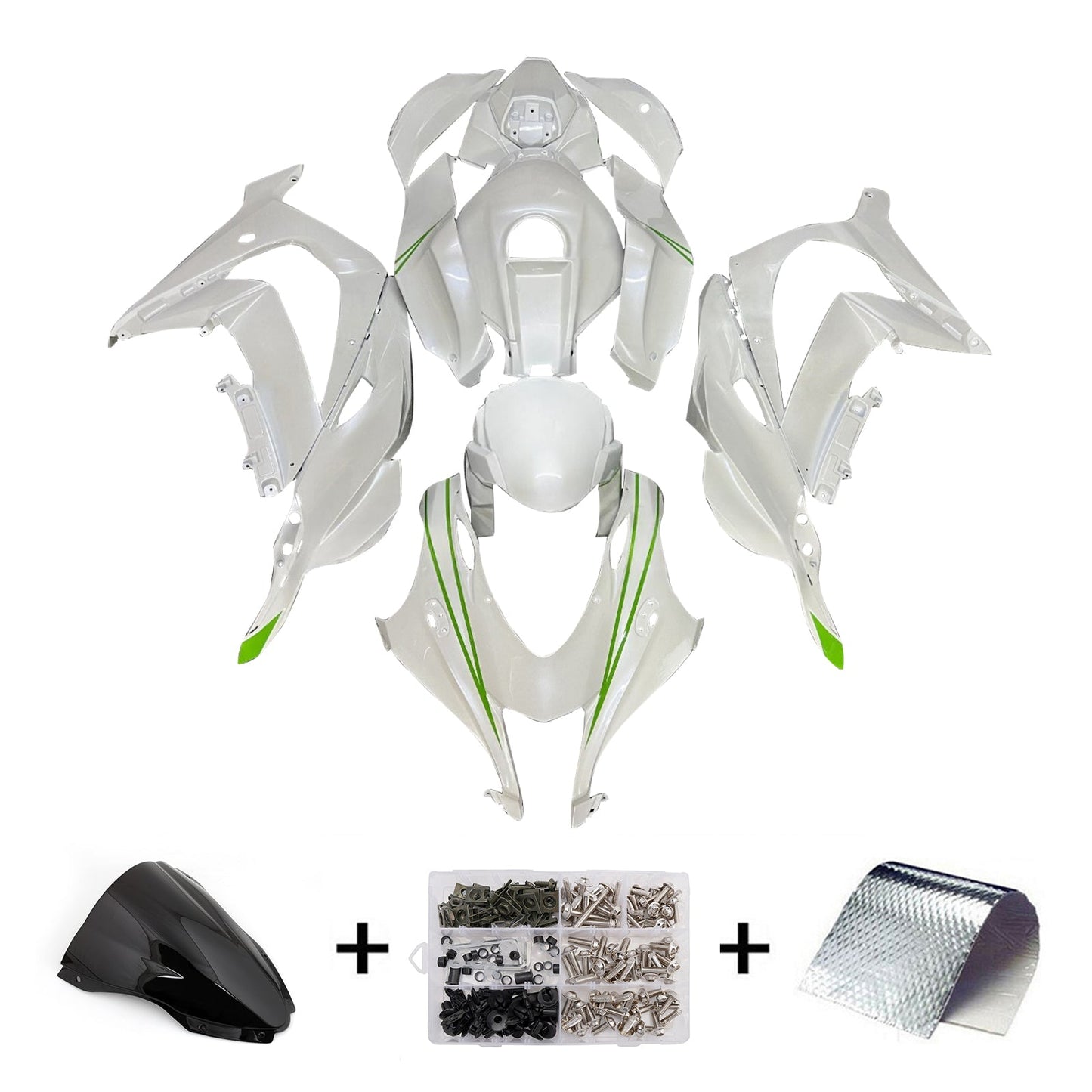 Kit carenatura iniezione in plastica ABS adatto per Kawasaki ZX10R 2016-2020