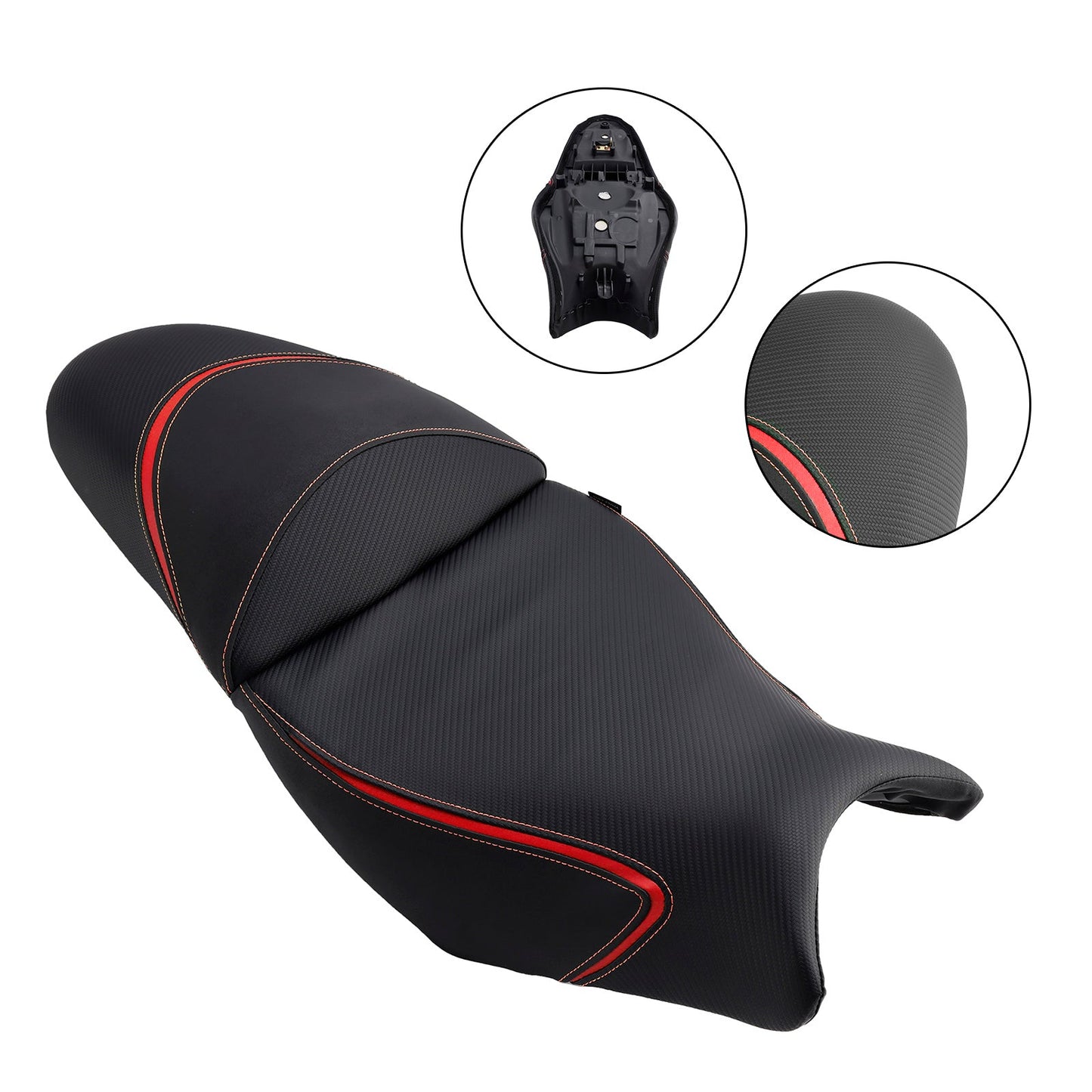 Cuscino anteriore posteriore per sedile passeggero Kawasaki Versys650 2022-2024 rosso