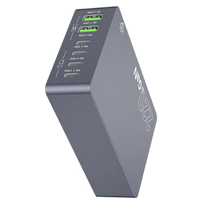 Stazione di ricarica da tavolo F8A Caricabatterie rapido USB a 6 porte Supporto di ricarica PD100W Caricabatterie intelligente Spina UE